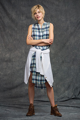 Plaid Print Model